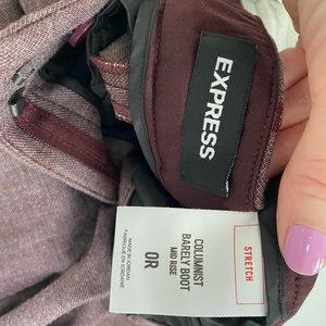 Express Mid Rise Barely Boot Columnist Pant Size 0R